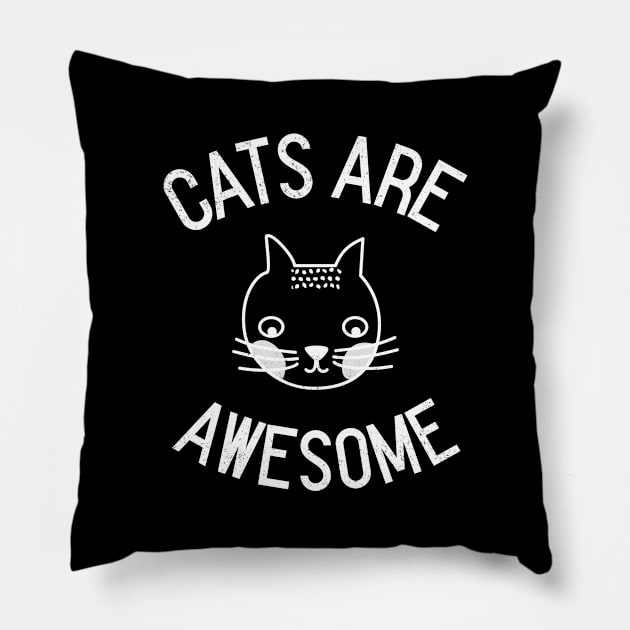 Cats Are Awesome Pillow by juinwonderland 41