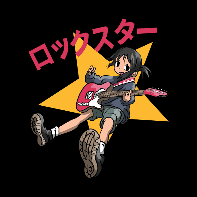 anime manga girl. in rockstar kangi typography logo design by Al-loony