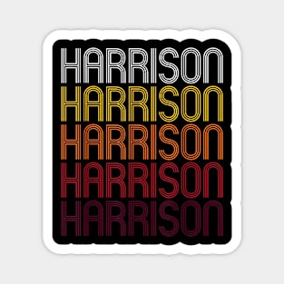 Harrison Retro Wordmark Pattern - Vintage Style Magnet