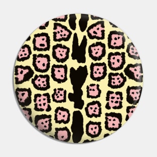 Jaguar Pattern in Blush on Lemon Curd Pin