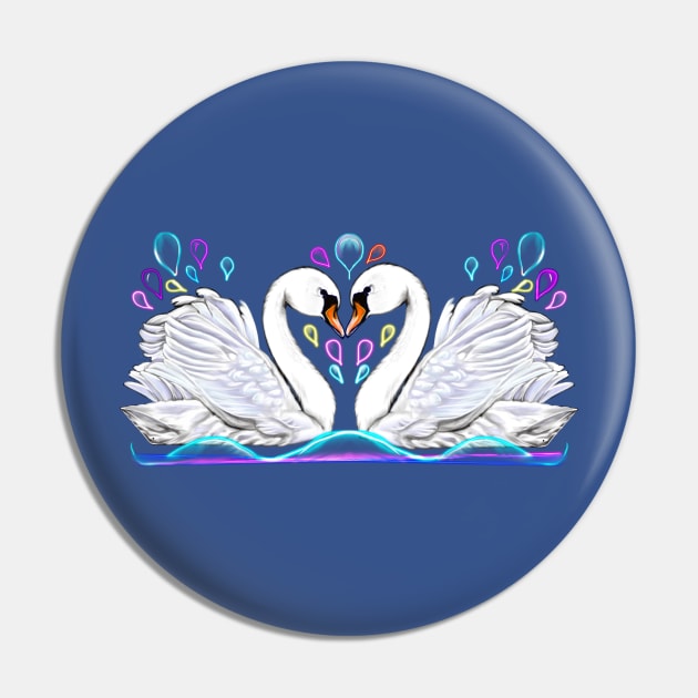 The Best Valentine’s Day Gift ideas 2022, Swan couple in the rain - beautiful white swans facing each other to form a heart shape Pin by Artonmytee