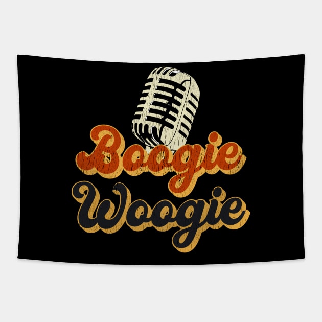 Boogie Woogie Vintage Microphone Design Tapestry by echopark12