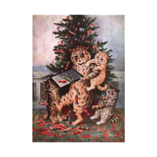 Cats Christmas by Louis Wain T-Shirt