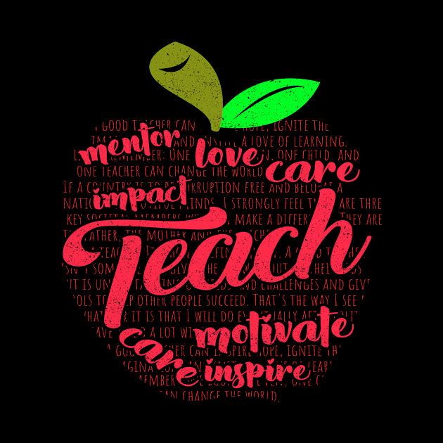 'Apple of Words' Cute Kindergarten Teacher Gift by ourwackyhome