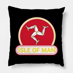 Isle of Man Country Badge - Isle of Man Flag Pillow