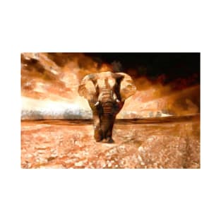 Stunning And Beautiful Elephant Digital Painting T-Shirt