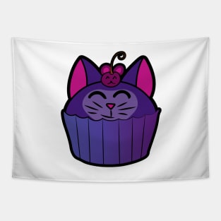 Catcake With Mouse-Cherry - Blue Tapestry