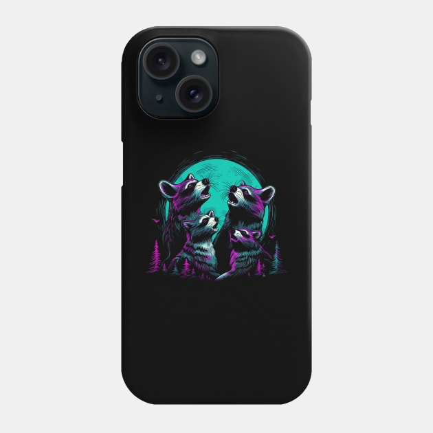 Raccoon Moon Phone Case by DankFutura