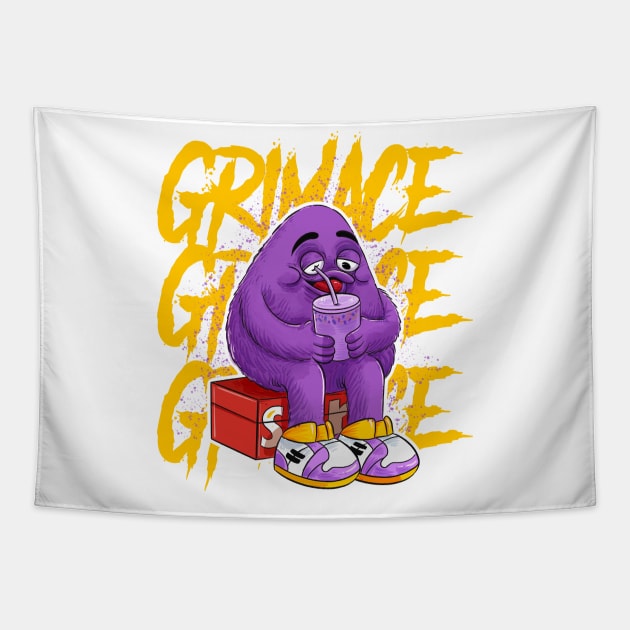 grimace fan art Tapestry by Draw For Fun 