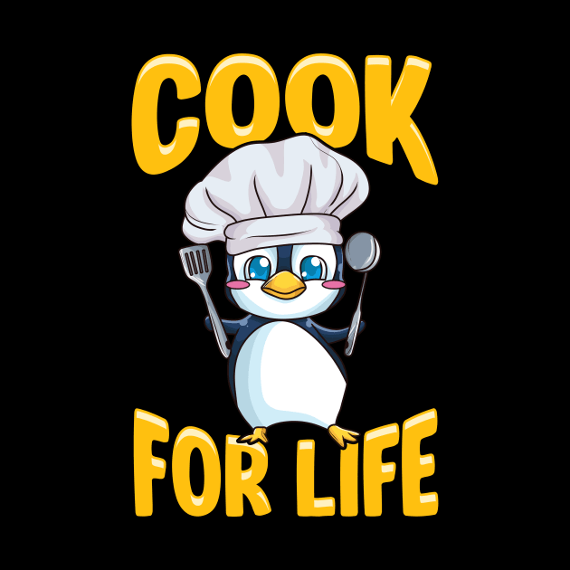 Cute Penguin Cook For Life Cooking Kitchen Animal by theperfectpresents