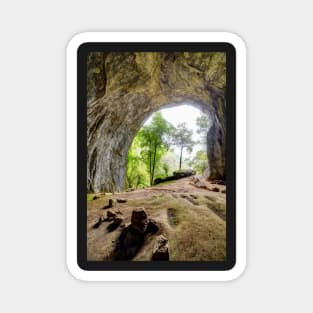 Inside view from Meziad cave in Apuseni mountains Magnet