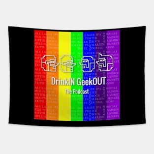 DrinkIN GeekOUT Pride Tapestry