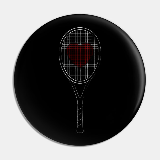 I Love Tennis W Pin by Worldengine