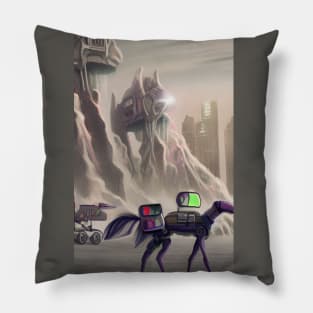 Alien city Pillow