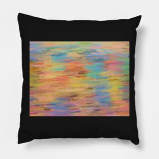 Sunset Reflected in Water Abstract Pillow