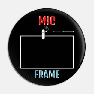 BOOM MIC | microphone | filmmaker | film crew | boom mic | film apparel | mic | frame Pin