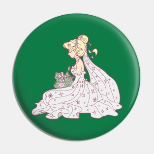 Women Wearing a Wedding Dress Pin