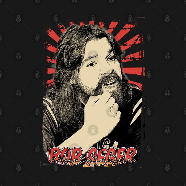 Bob Seger 80s Retro Vintage Aesthetic by Ihkwan Art