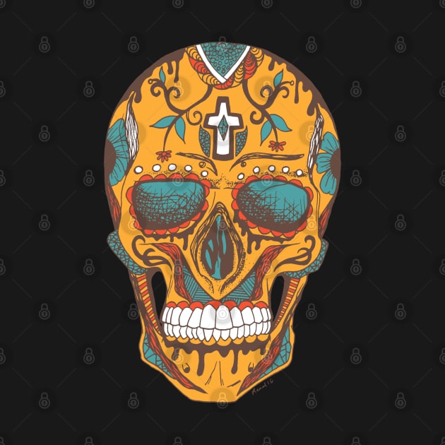 Cafe Los Muertos Skull by kenallouis