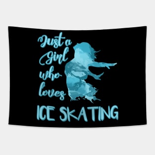 Just a Girl who Loves Ice Skating Figure Skater Tapestry