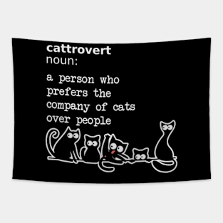 Cattrovert with cats Tapestry