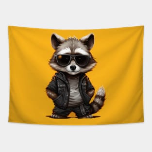 cool raccoon rapper Tapestry