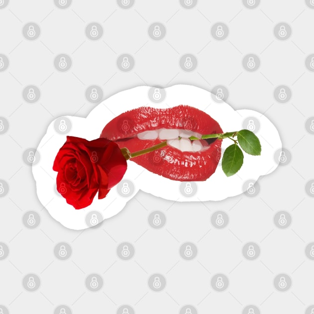 Rose Mask Magnet by retrorockit