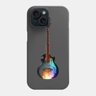 Neon Fire Guitar Phone Case