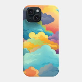 Dreamy Skies: Pastel Cloudscape Pattern Phone Case