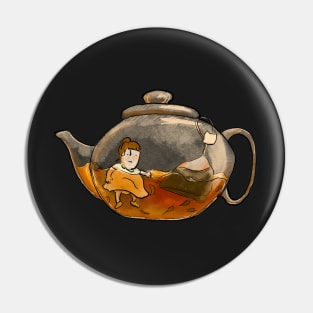 Girl in a teapot Pin