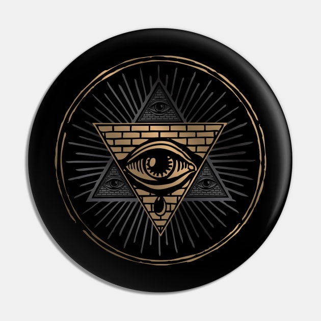 Eye of the New World Normal Pin by FAKE NEWZ DESIGNS