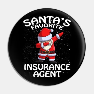 Santas Favorite Insurance Agent Christmas Pin