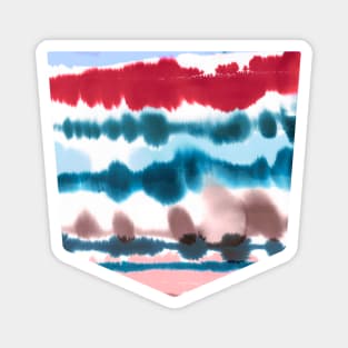 Pocket- soft nautical watercolor lines Magnet