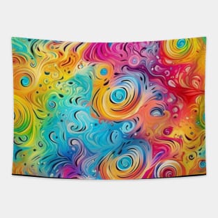 Abstract rainbows Tapestry