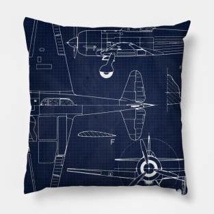 Yak7 M82 Blueprint Pillow