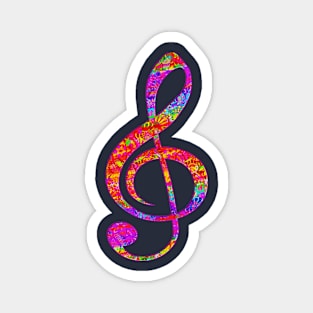 Psychedelic Music note 1 Magnet