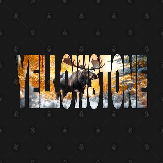 YELLOWSTONE - Moose Early Snow - Wyoming USA by TouristMerch