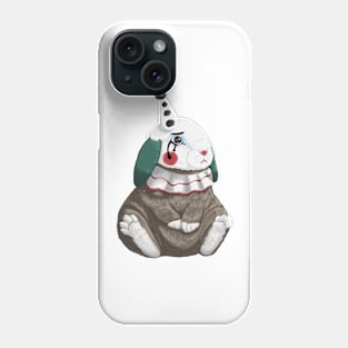 Sad Clown Bunny (blue background) Phone Case