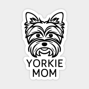 Yorkie Mom Line Art Magnet