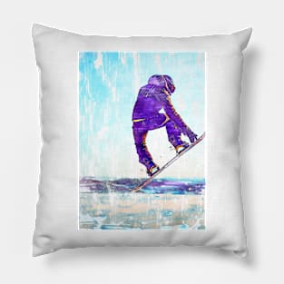 Snowboard Jump Abstract. For snowboarding lovers. Pillow