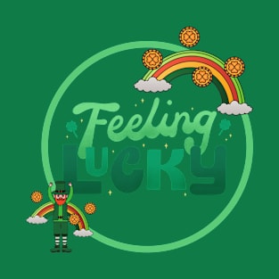 St Patrick - Saint Patrick's Day Feeling Lucky Retro T-Shirt