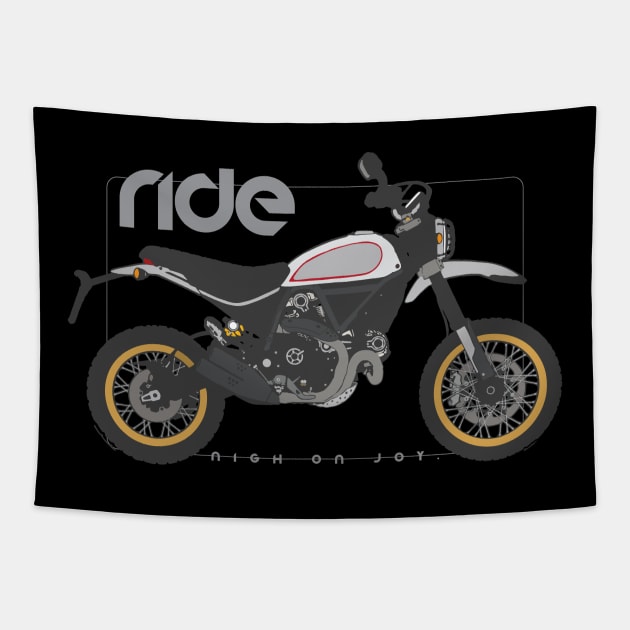 Ride desert sled white Tapestry by NighOnJoy