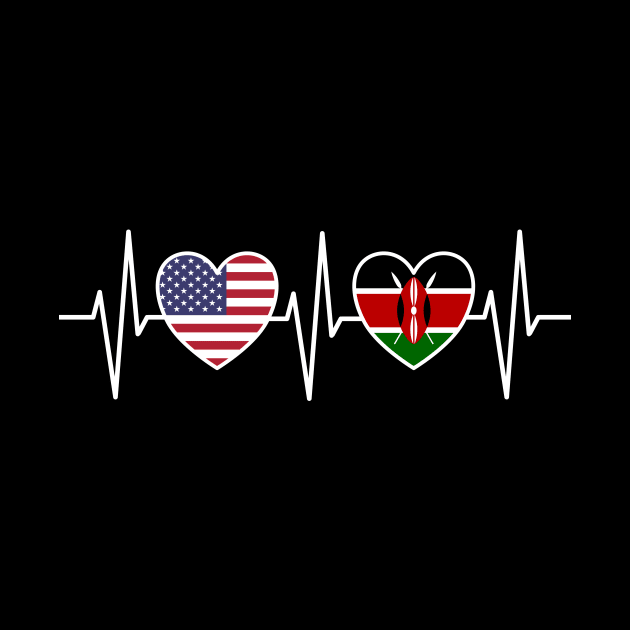 USA And Kenya Kenyan Flag Flags by Anfrato