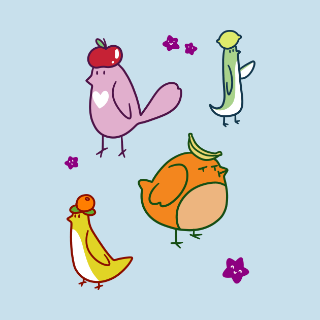 Fruit Birds by saradaboru