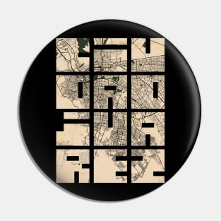 Ciudad Juarez, Mexico City Map Typography - Vintage Pin