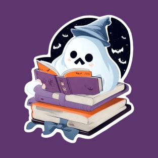 Halloween Reading Ghost T-Shirt