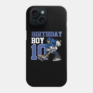 10 Year Old Ice Hockey Themed Birthday Party 10th Phone Case