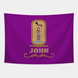 JOHN-American names in hieroglyphic letters-JOHN, name in a Pharaonic Khartouch-Hieroglyphic pharaonic names Tapestry