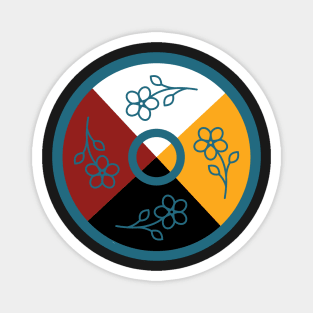 Medicine Wheel Floral WAWEZHI CANADA Magnet