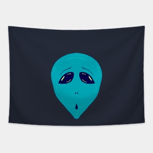 Blue Alien Tapestry